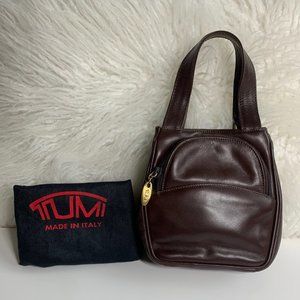 Tumi Super Rare Vintage Brown Leather Mini Bag